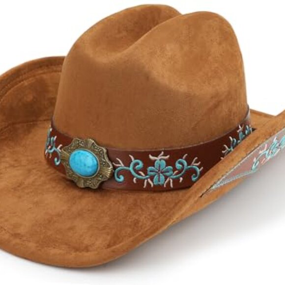 Western Cowboy Hat Shapeable Wide Brim Embroidery Classic Retro Style main image 8